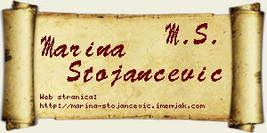 Marina Stojančević vizit kartica